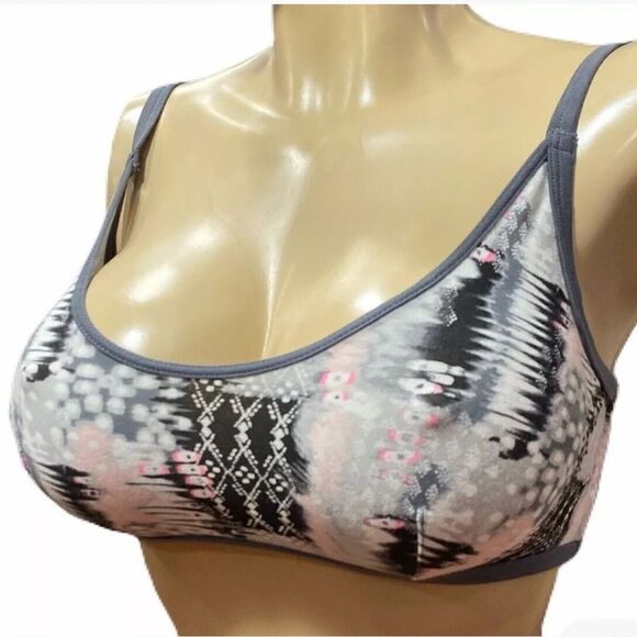 Victoria’s Secret sexy Strappy back cotton unlined bralette bra gray multicolor - Picture 4 of 4